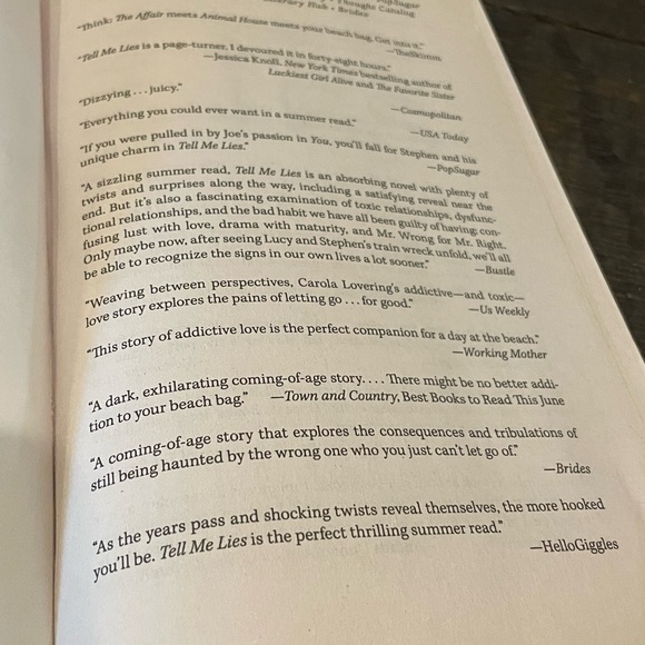 TELL ME LIES Paperback Book By Carola Lovering - Picture 5 of 5